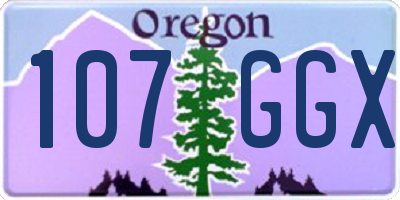 OR license plate 107GGX