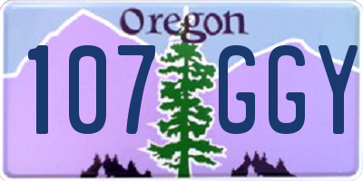OR license plate 107GGY