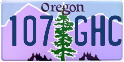 OR license plate 107GHC
