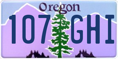 OR license plate 107GHI