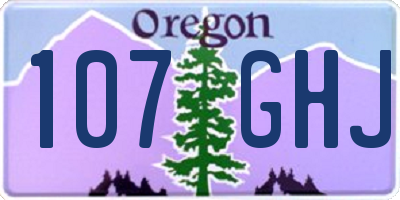 OR license plate 107GHJ