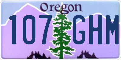 OR license plate 107GHM