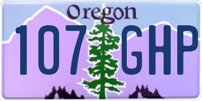 OR license plate 107GHP