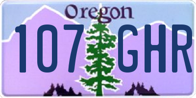 OR license plate 107GHR