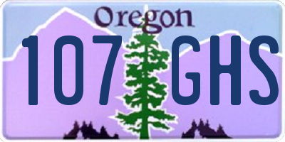 OR license plate 107GHS