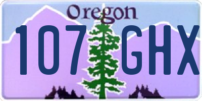 OR license plate 107GHX