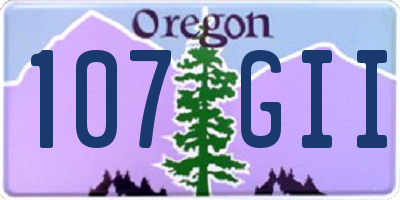 OR license plate 107GII
