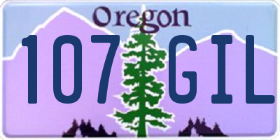 OR license plate 107GIL