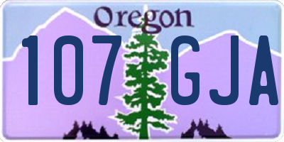 OR license plate 107GJA