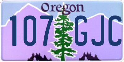 OR license plate 107GJC