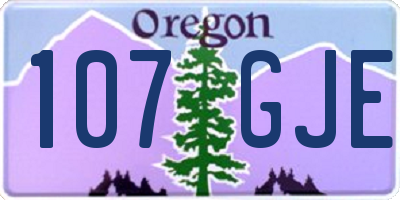 OR license plate 107GJE