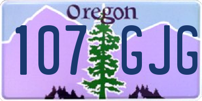 OR license plate 107GJG