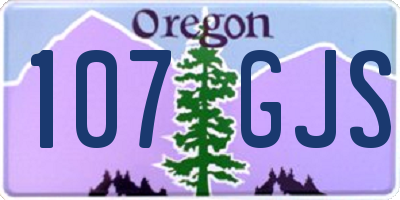OR license plate 107GJS