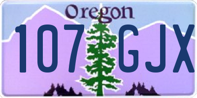 OR license plate 107GJX