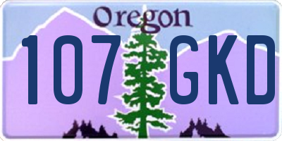 OR license plate 107GKD