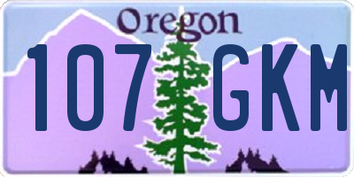 OR license plate 107GKM