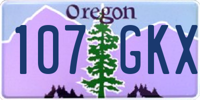 OR license plate 107GKX