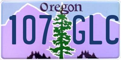 OR license plate 107GLC