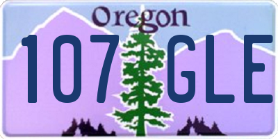 OR license plate 107GLE