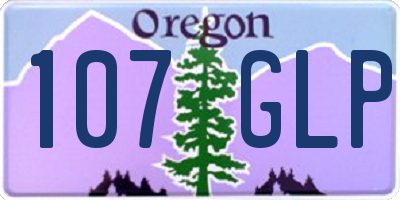 OR license plate 107GLP