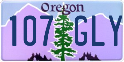 OR license plate 107GLY