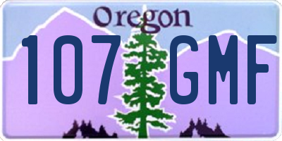 OR license plate 107GMF