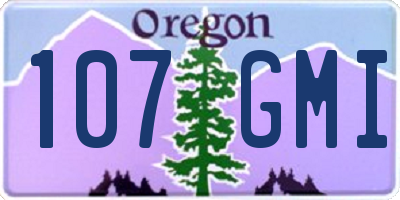 OR license plate 107GMI