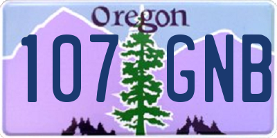 OR license plate 107GNB