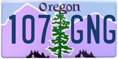 OR license plate 107GNG