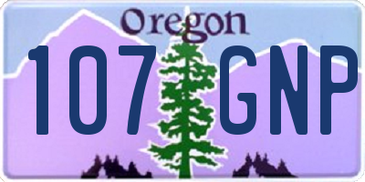OR license plate 107GNP