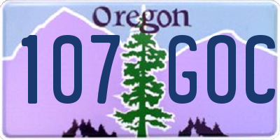 OR license plate 107GOC