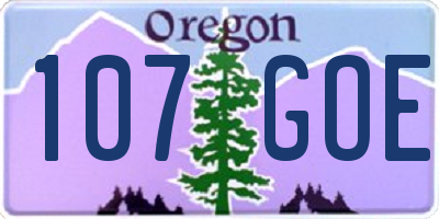 OR license plate 107GOE