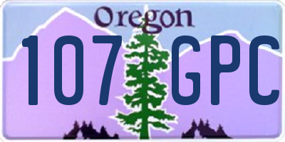 OR license plate 107GPC