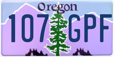 OR license plate 107GPF
