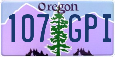 OR license plate 107GPI