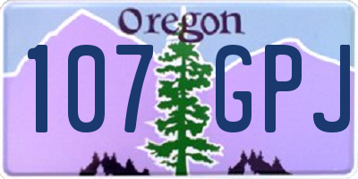 OR license plate 107GPJ