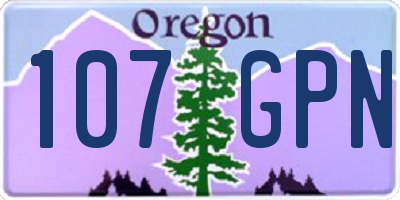 OR license plate 107GPN