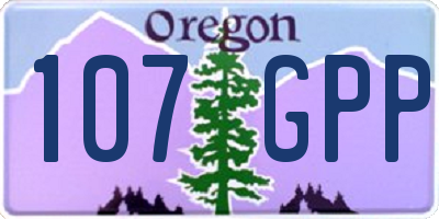 OR license plate 107GPP
