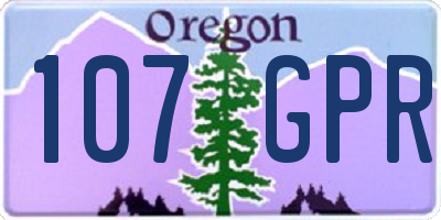 OR license plate 107GPR