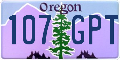 OR license plate 107GPT