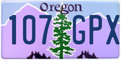 OR license plate 107GPX