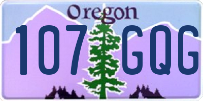 OR license plate 107GQG