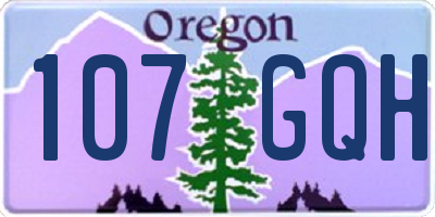 OR license plate 107GQH