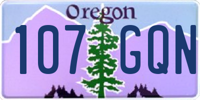 OR license plate 107GQN