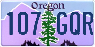 OR license plate 107GQR