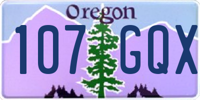 OR license plate 107GQX