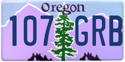 OR license plate 107GRB