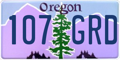 OR license plate 107GRD