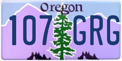 OR license plate 107GRG