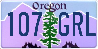 OR license plate 107GRL